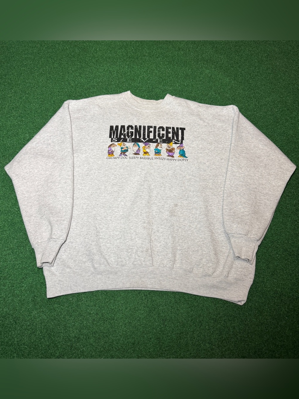 Snow White 7 Dwarfs Vintage Sweatshirt XXL 90s Disney Retro Movie Dopey RARE